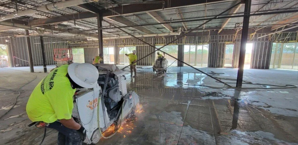 Precision slab sawing for commercial interiors (Photo 33)